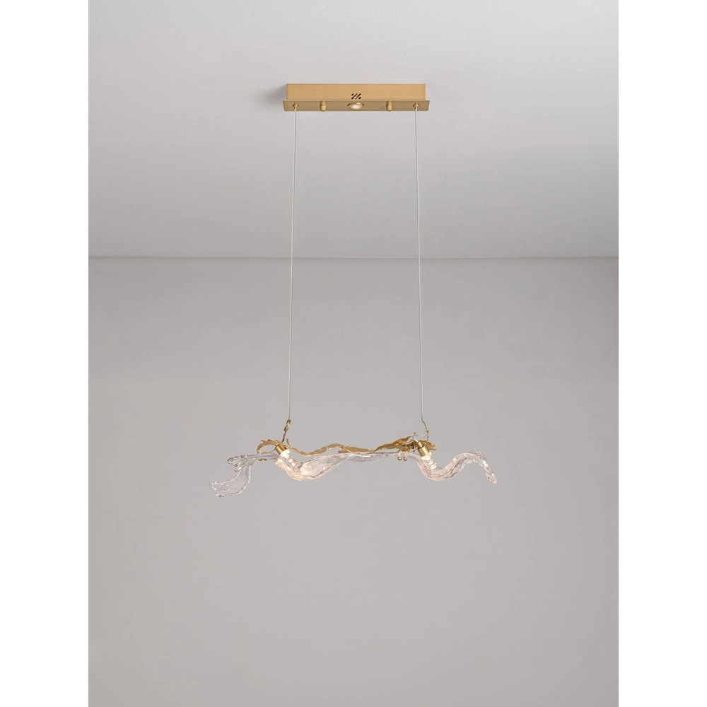 Goldene Pendellampe Avesa mit klarem Glas Lyora 5212063500419