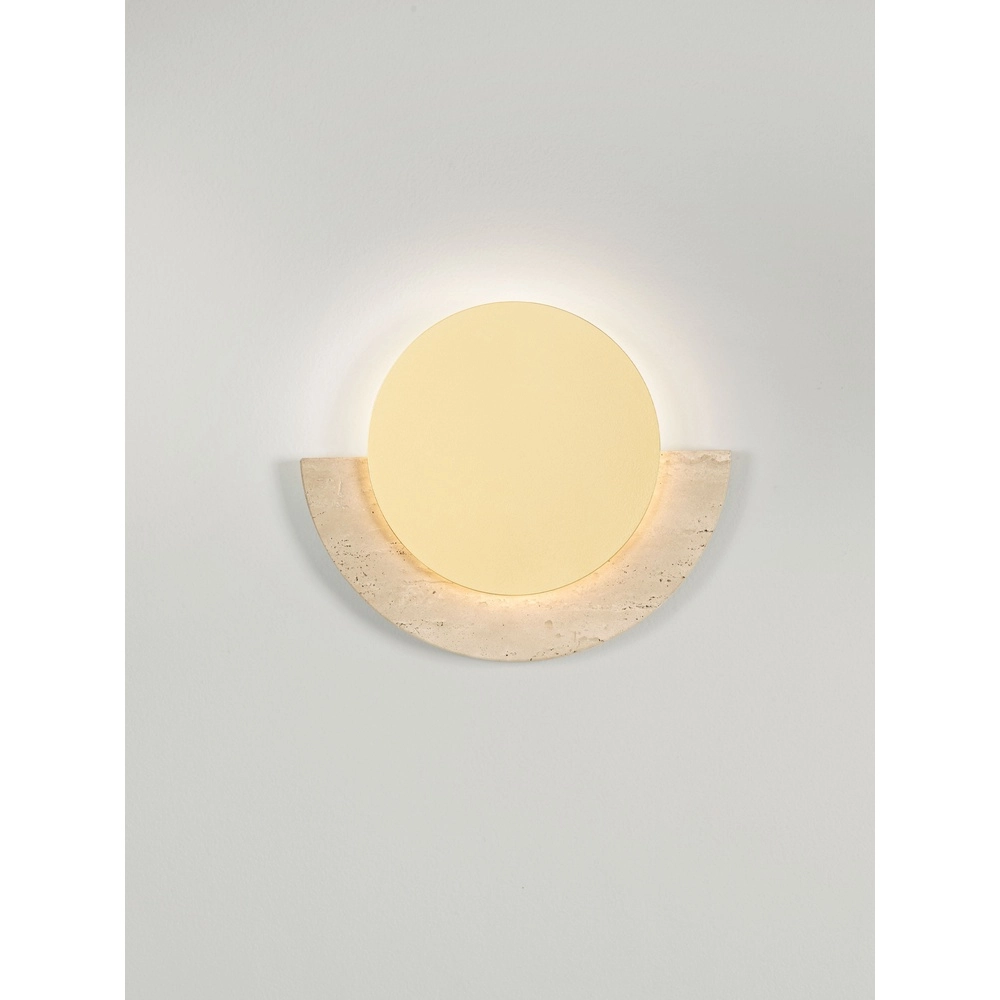 Design-Wandlampe Molli Travertin Ø 21 cm Lyora 5212063501317