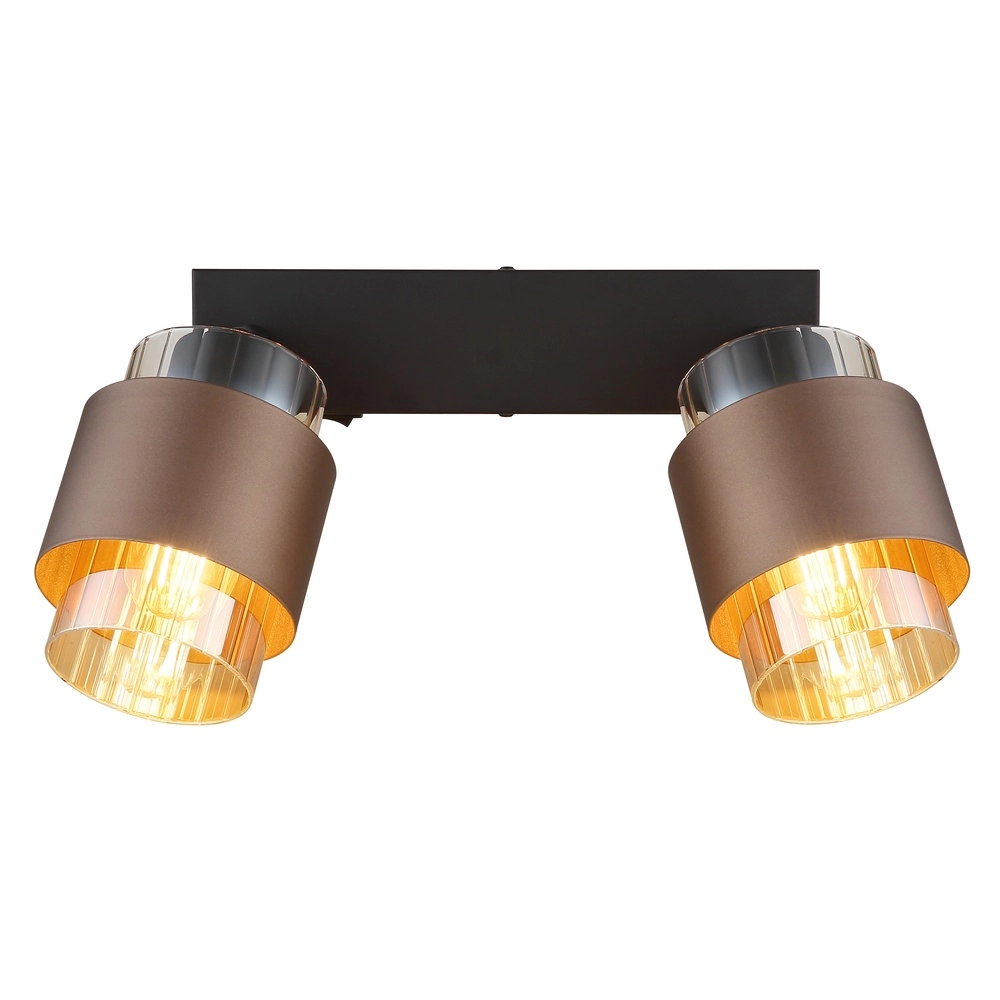 Design-Deckenlampe Milley 2-Licht Schwarz Globo 9007371583348