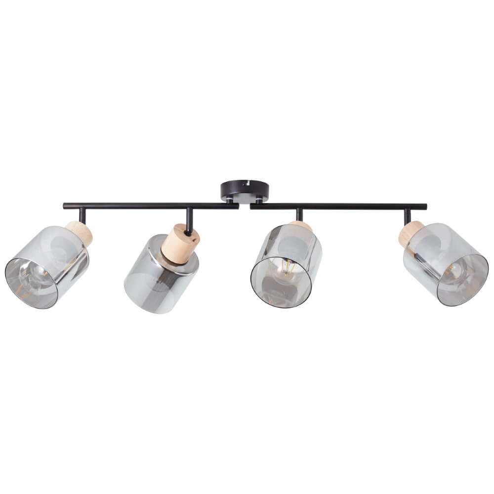 Deckenleuchte Weald 4-Licht-Schwarz Brilliant 4004353413094