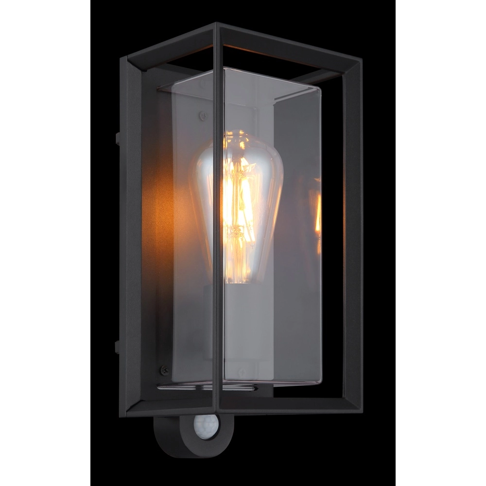 Außenwandlampe Logana Schwarz mit Sensor Globo 9007371468812