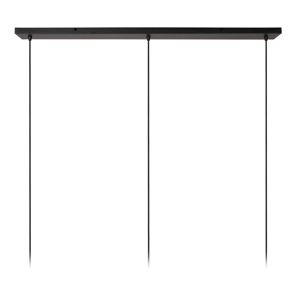 3-Licht Pendellampe Elysee Design schwarz mit Opal Lucide 5411212211774