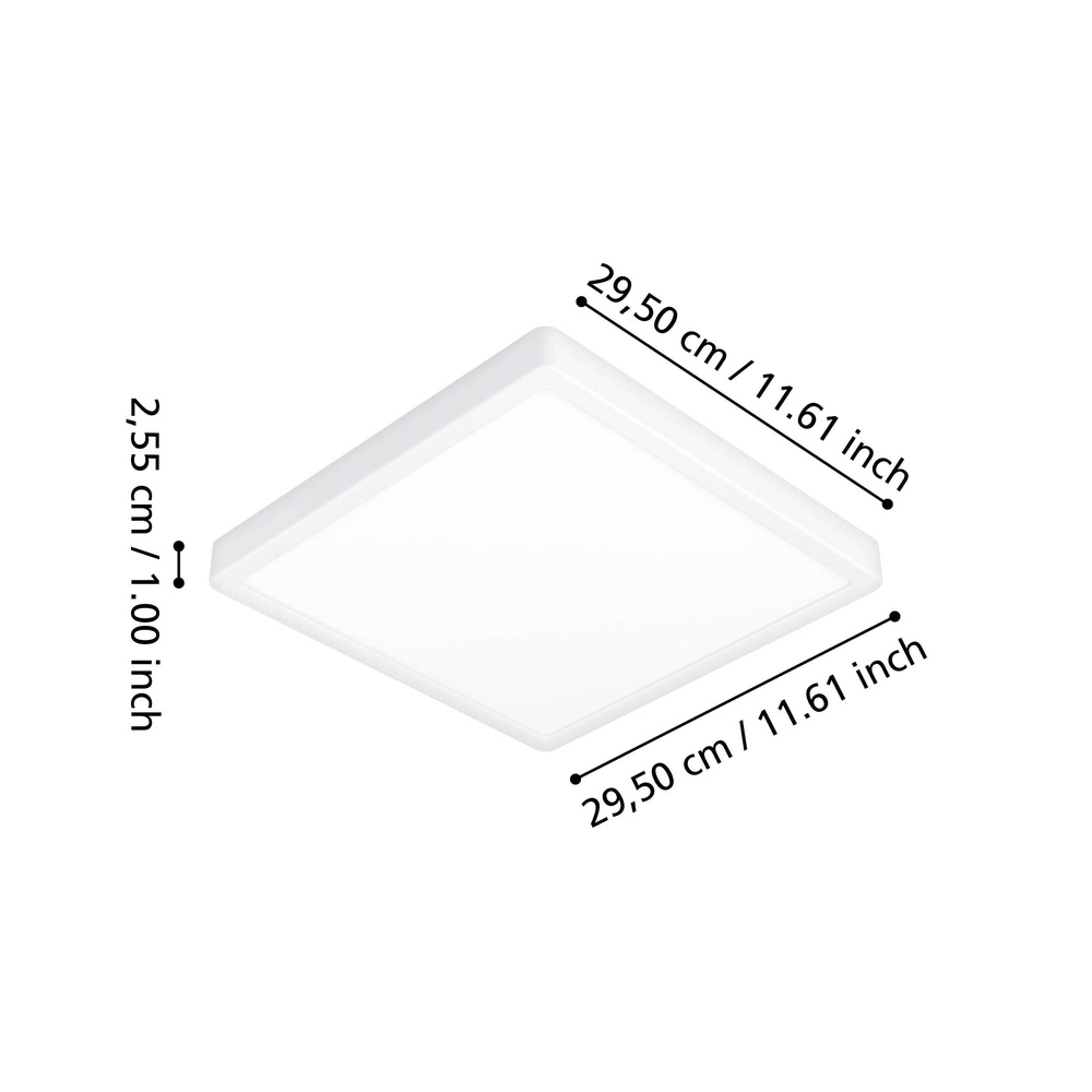 Deckenlicht IP44 Fueva 6-Z Quadrat – Weiß – 29,5x29,5 cm Eglo 9008606330584