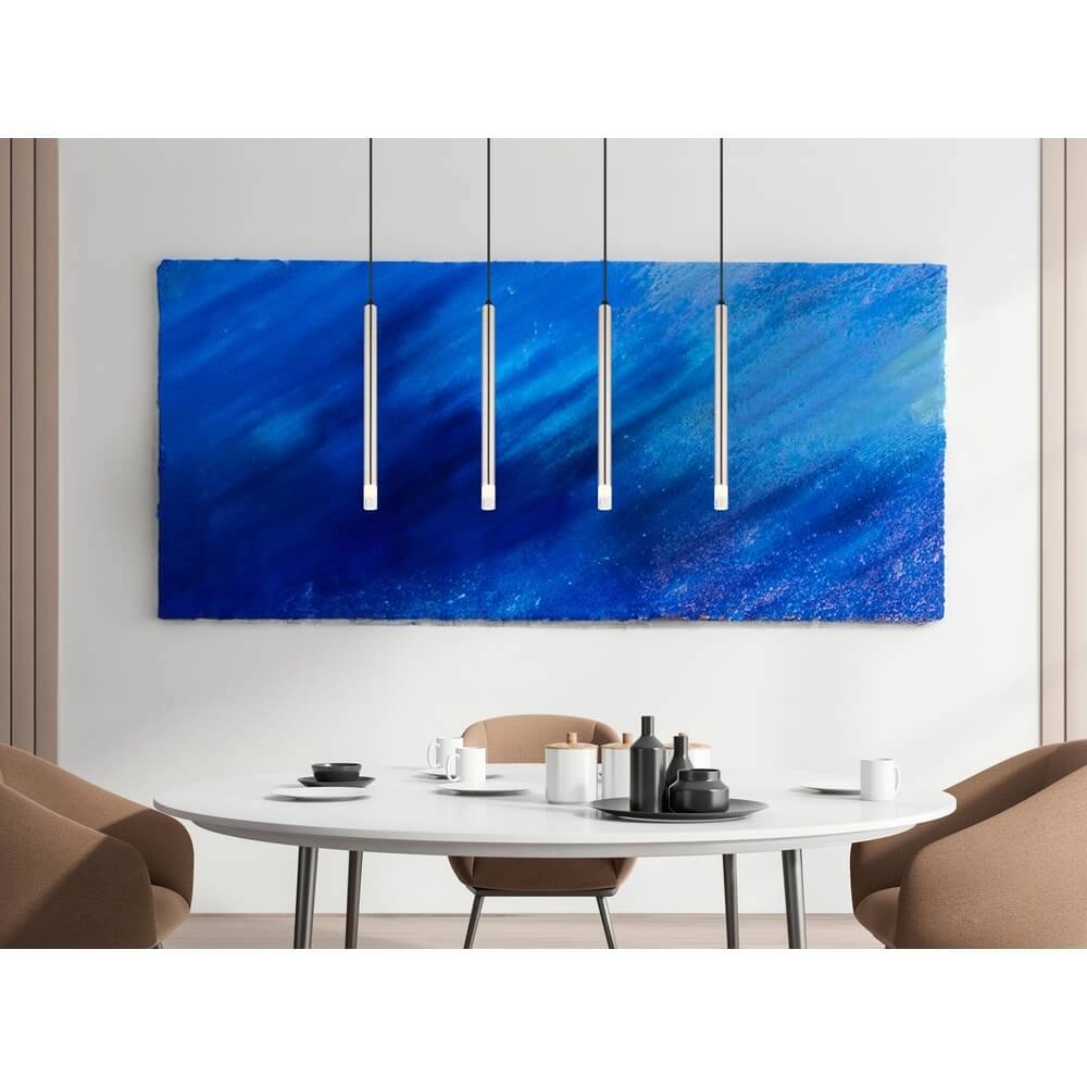Design-Pendelleuchte Ryan 4-flammiges Nickel Globo 9007371487042
