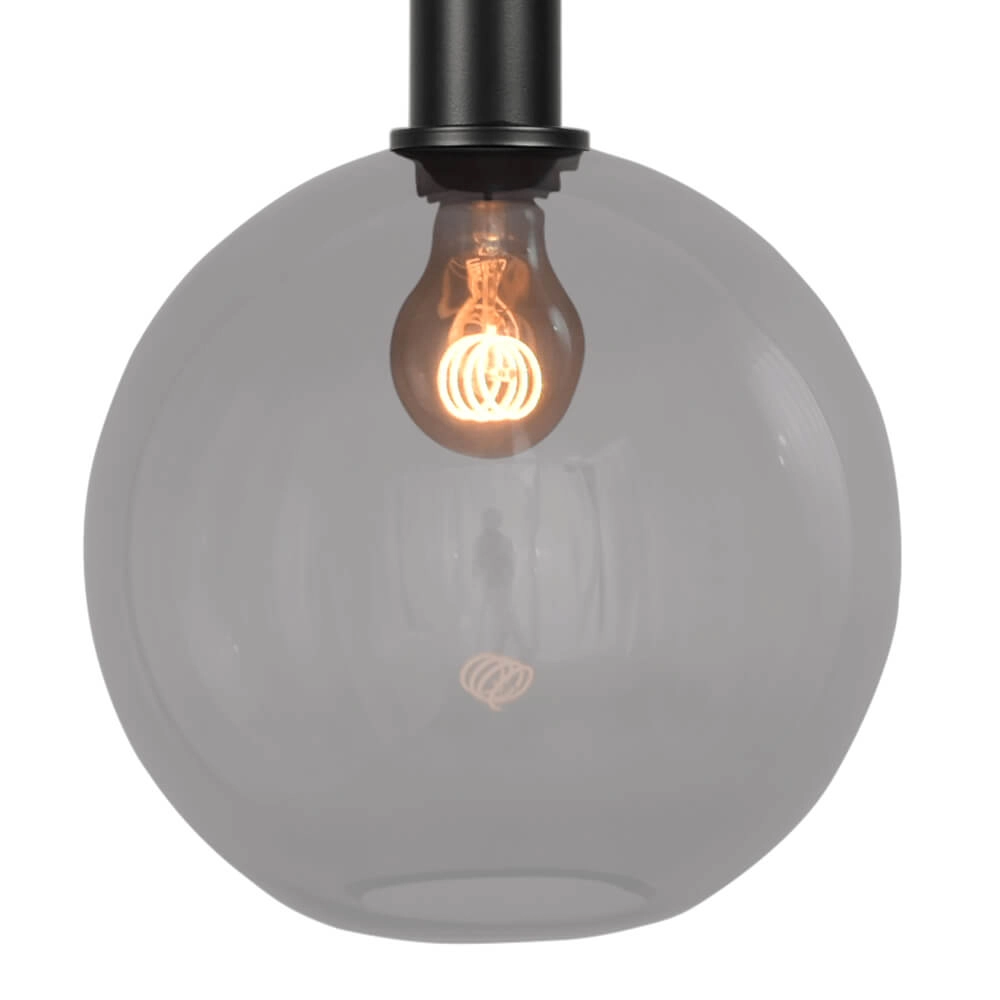 Hängelampe Ø 25cm Bella 2 Schwarz mit Rauchglas Masterlight 8718121260549