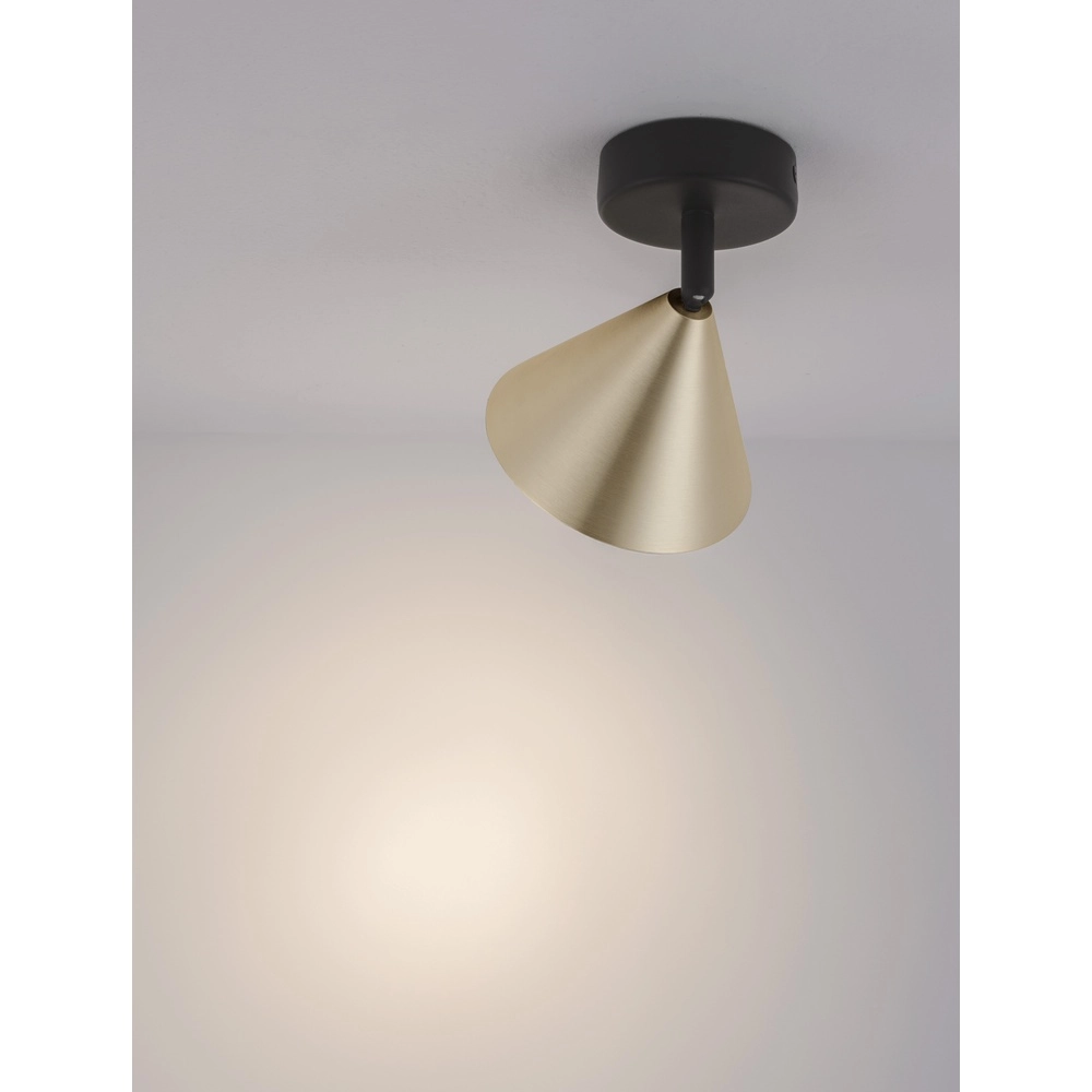 Deckenlampe Conico schwarz mit gold