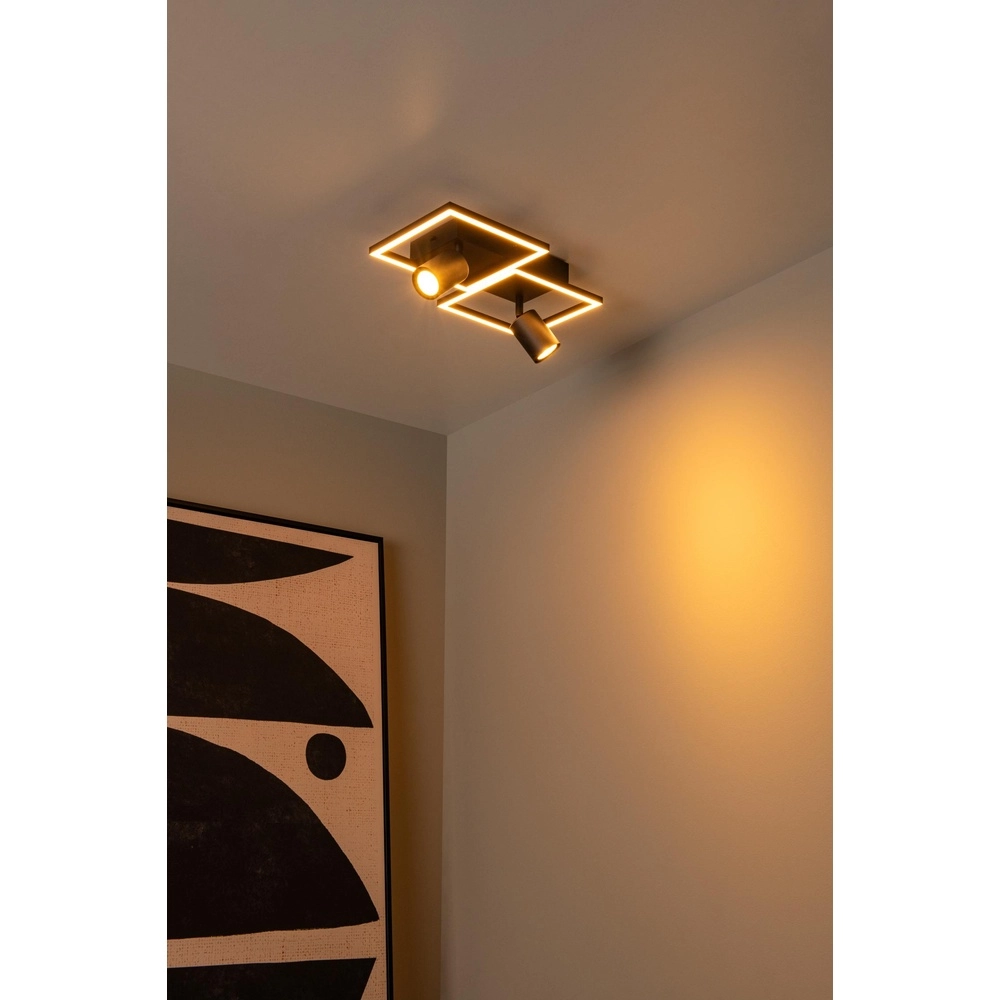 Design-Deckenlampe Arianne LED mit 2x GU10 schwarz Lucide 5411212530882
