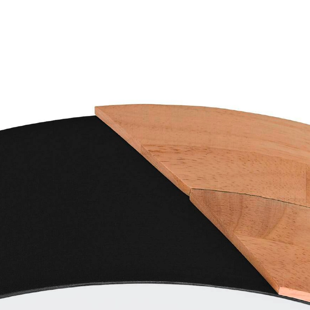 Moderne Deckenbeleuchtung Grimaldino Schwarz mit rundem Holz Eglo 9002759993887