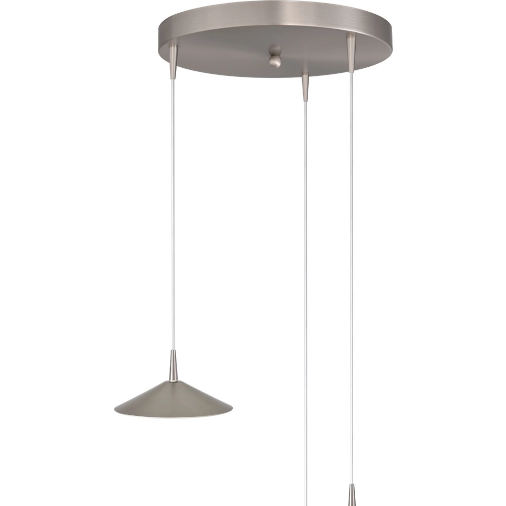 3-Licht Pendellampe Ceppo Nickel Ø 18 cm rund Masterlight 8718121358666