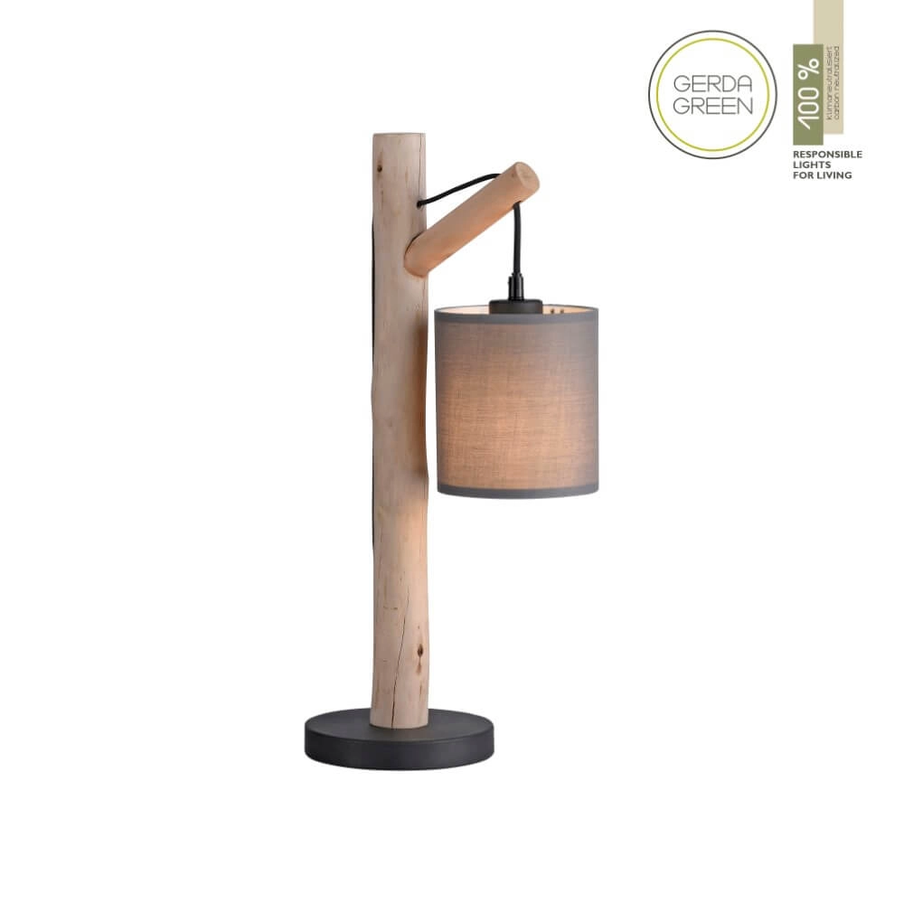 Ländliche Tischlampe Green Tribu Taupe Just Light 4043689995188