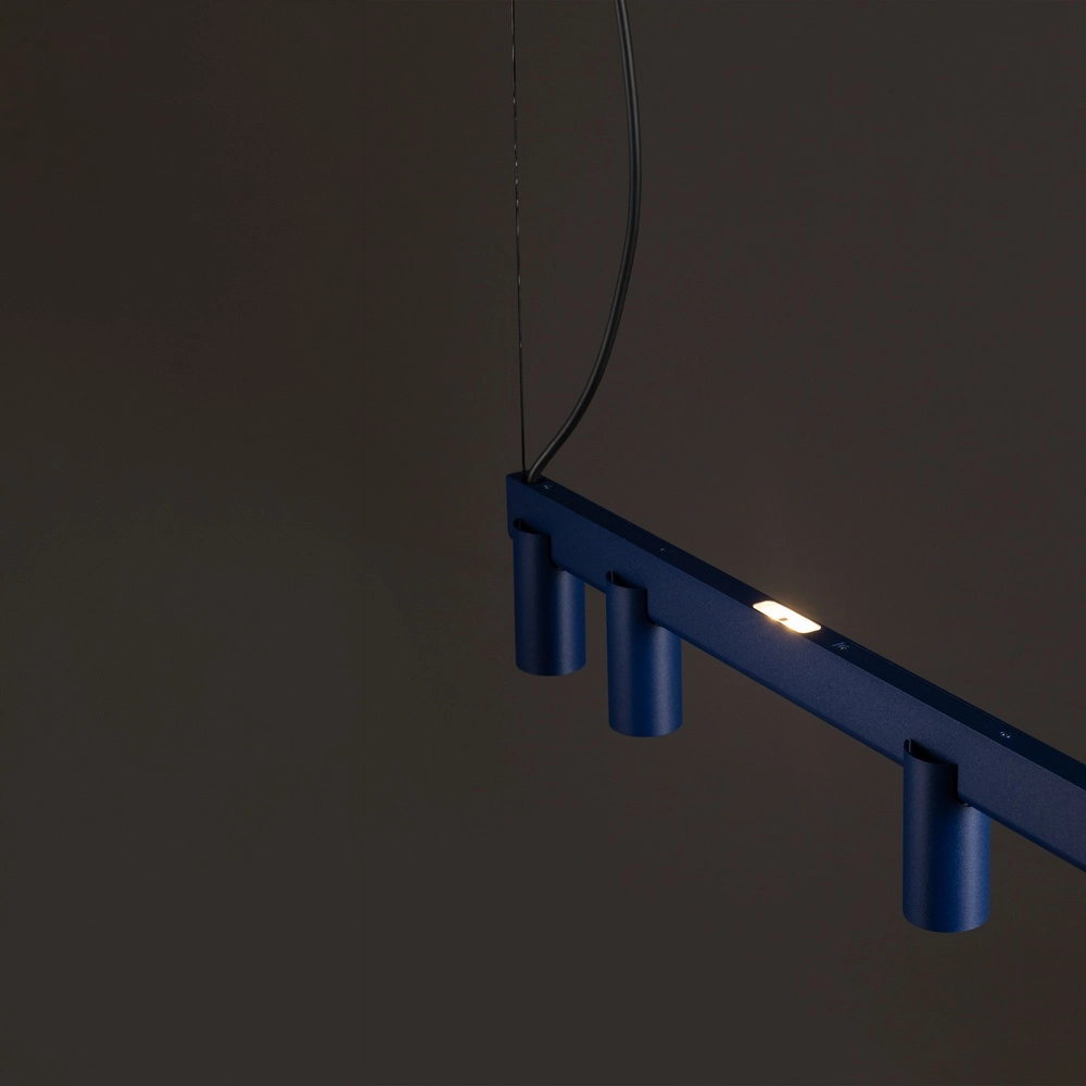 Design-Pendellampe Fourty 7-Licht Marineblau Lyora 5903139122931