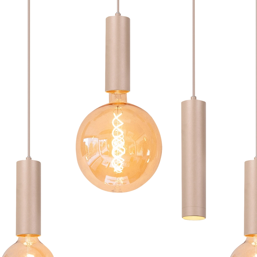 Design-Pendelleuchte Locarno 7-hell sandbraun Highlight 8718379051265