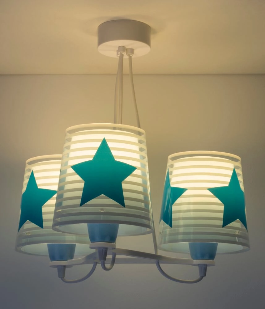 Kinderzimmer-Hängelampe Light Feeling Star 3-hellblau Dalber 8420406001043