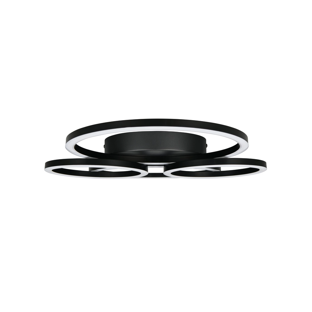 Moderne Deckenlampe Quilo Rundschwarz Trio 4017807704242