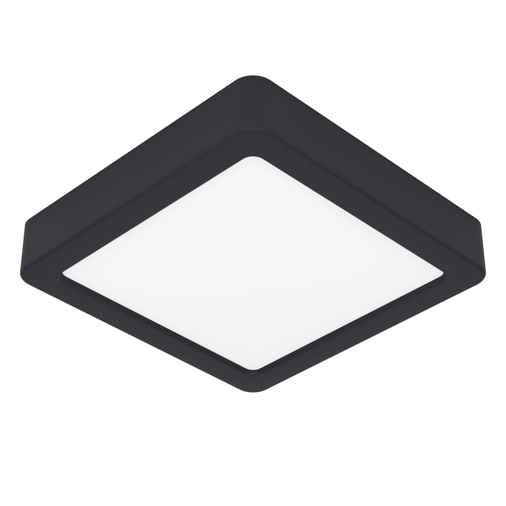 LED-Deckenlicht Fueva 6 Quadrat – Schwarz – 15x15 cm Eglo 9008606330102