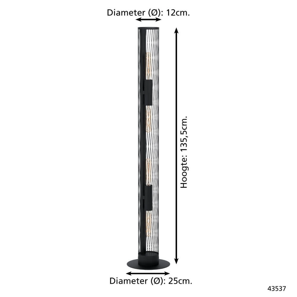 Stehlampe Redcliffe Schwarz Eglo 9002759435370