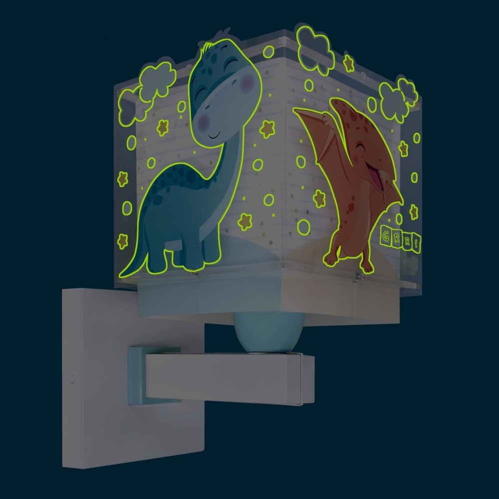 Wandleuchte Baby Dinos blau Dalber 8420406634593