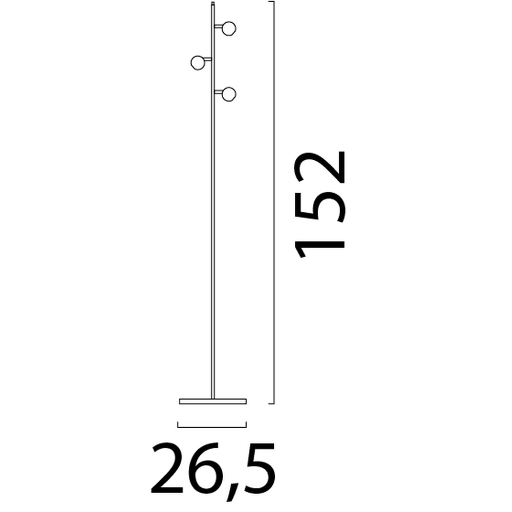 3-Licht Stehlampe Talana Schwarz mit Nickel Masterlight 8718121359281