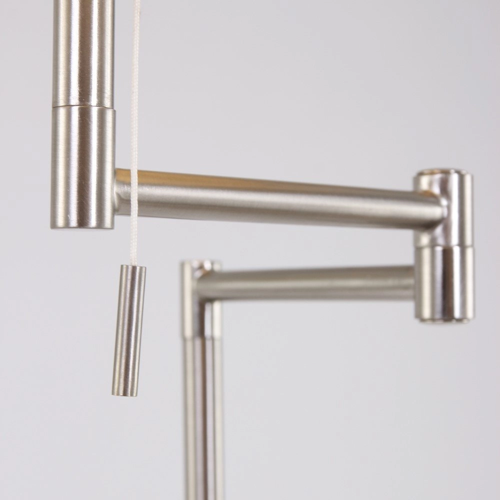 Stehlampe Mexlite 154 cm Metallgrau mit weißer Kapuze Steinhauer 8712746048094