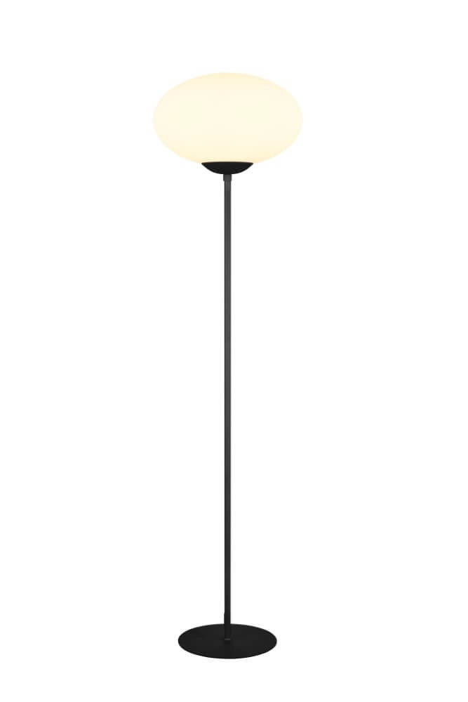 Stehlampe Fomento Ø 40cm - schwarz mit weißem Glas Trio 4017807616149