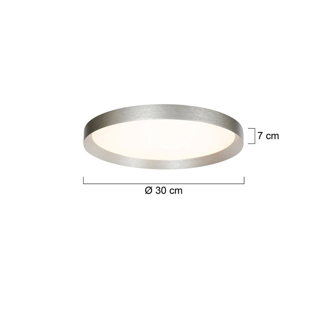 Moderne Deckenbeleuchtung Flady metallgrauer Ø30cm Steinhauer 8712746180992