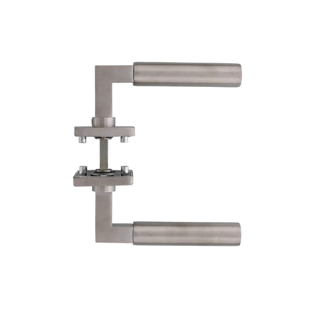 Moderner Türgriff Bau-Stil quadratische Rosette, Edelstahl Intersteel 8714186298404