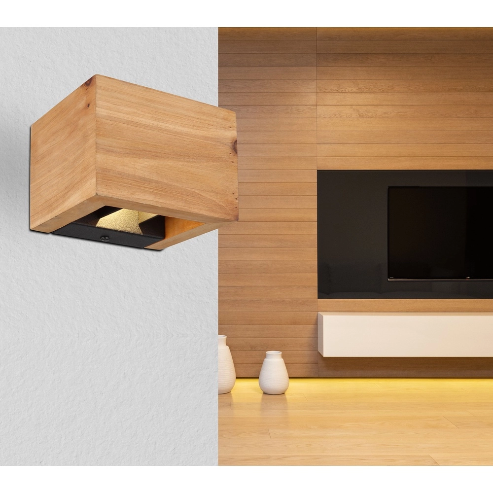 Holzwandlampe Alina Hoch und runter Globo 9007371442591