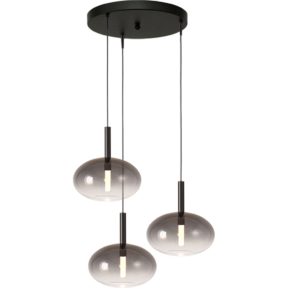 3L vide Pendellampe Lido Onion mit Ø 24 cm rauchverblasendem Glas Masterlight 8718121325033