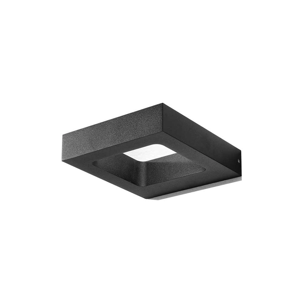 LED-Fassadenscheinwerfer Carre 13cm - schwarz Artdelight 8719831733385