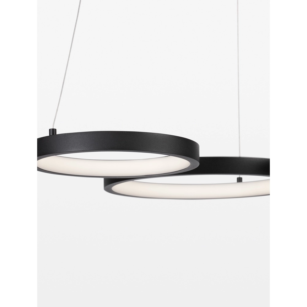 Moderne Pendelleuchte Magnus schwarz 55cm Lyora 5212017433169