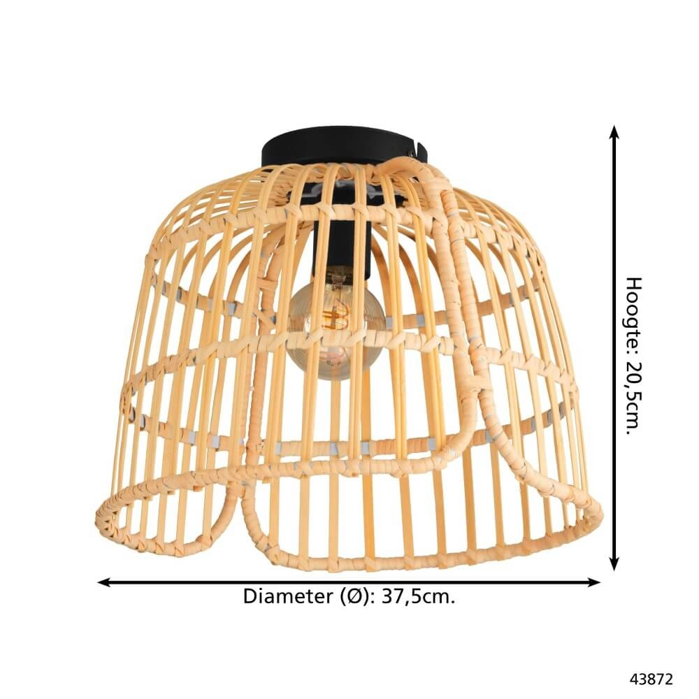 Deckenleuchte aus Rattan Glyneath Ø 37,5cm Eglo 9002759438722