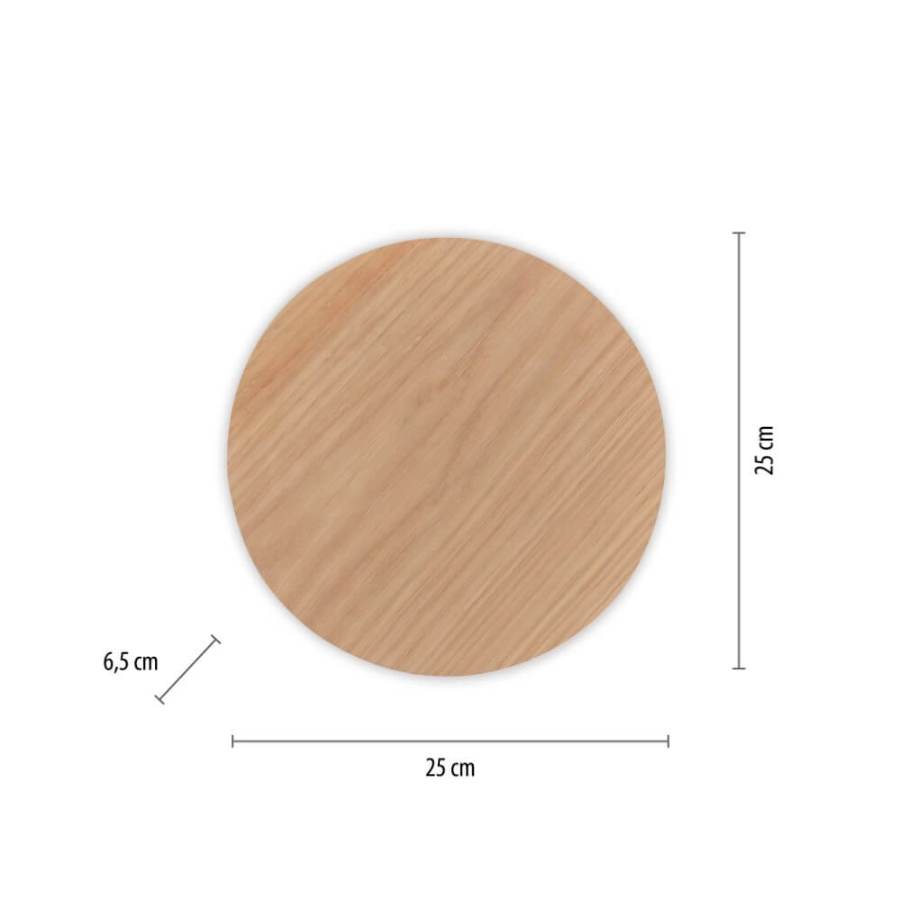 Design-Wandleuchte Akku Puntua Ø 25cm Holz Paul Neuhaus 4012248375792