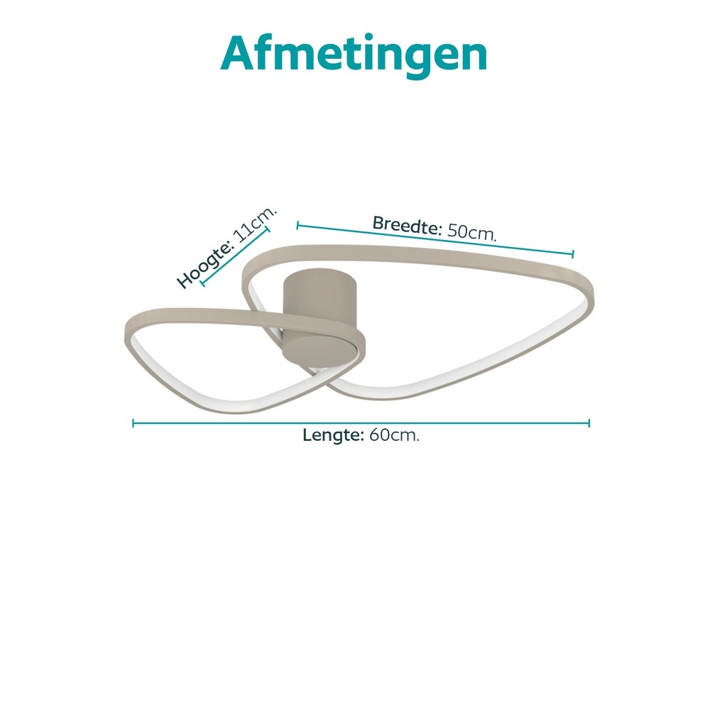Moderne Deckenlampe Leporano Sandbraun Eglo 9008606391202