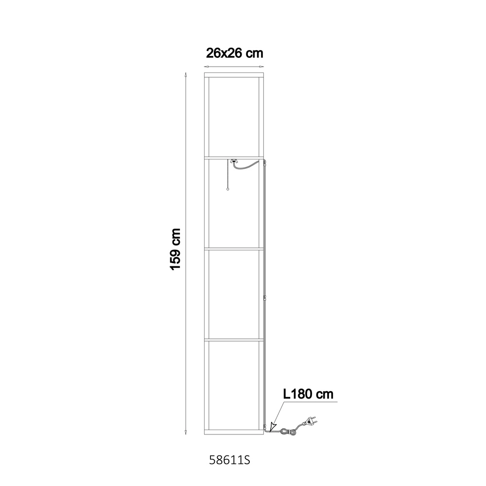 Stehlampe Tabitha Schwarz Globo 9007371575411