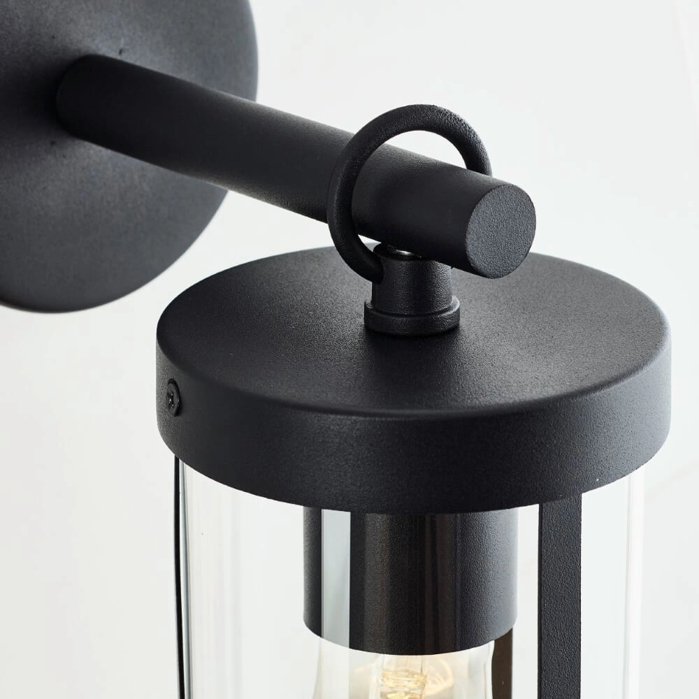 Schwarze Wandlampe Sidney Transparentes Glas Brilliant 4004353435676