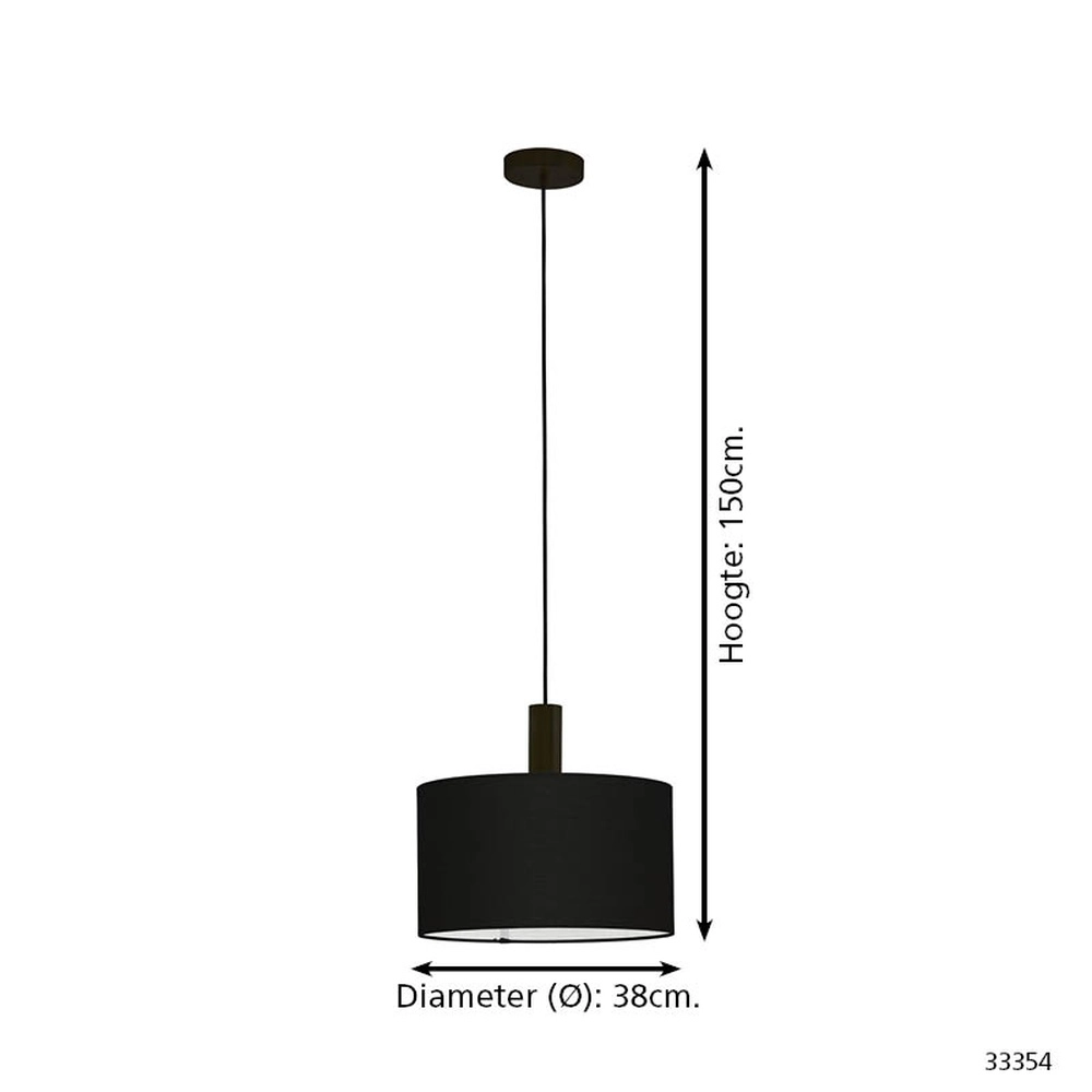 Pendellampe Amani schwarze Ø 38 cm Eglo 9002759333546