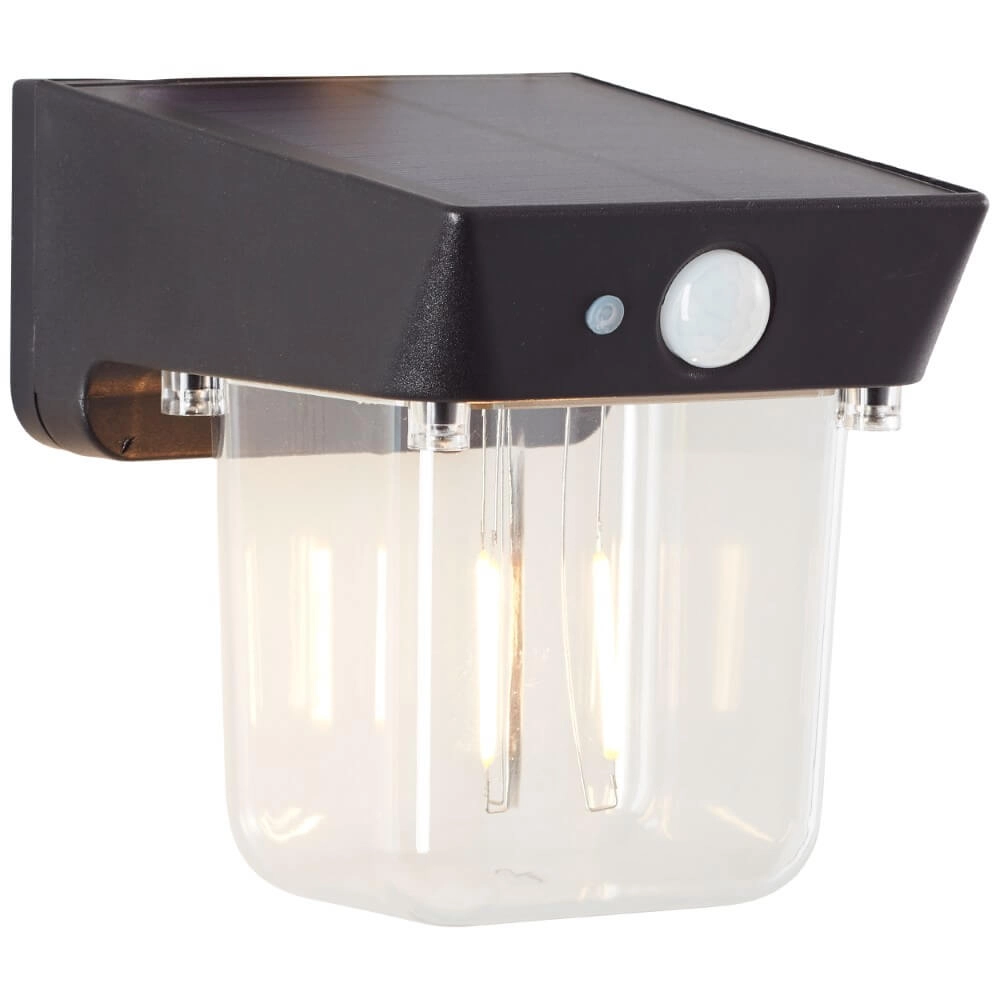 Schwarze Wandlampe Parson Transparentes Glas Brilliant 4004353437854
