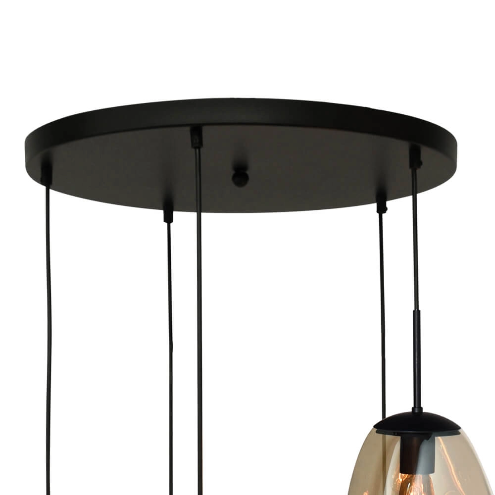 Vide-Hängelampe Lava 5x Goldglas Masterlight 8718121284316
