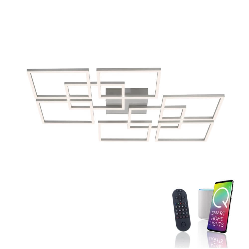 Moderne Deckenleuchte Q-Inigo Quadrat Paul Neuhaus 4012248358108