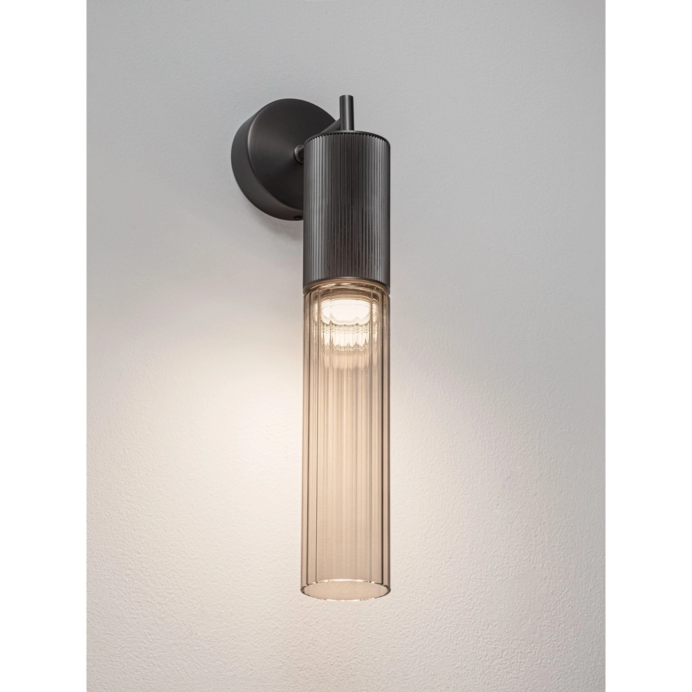 Design-Wandlampe Brielle Anthrazit mit Mokka-Glas Lyora 5212017495440