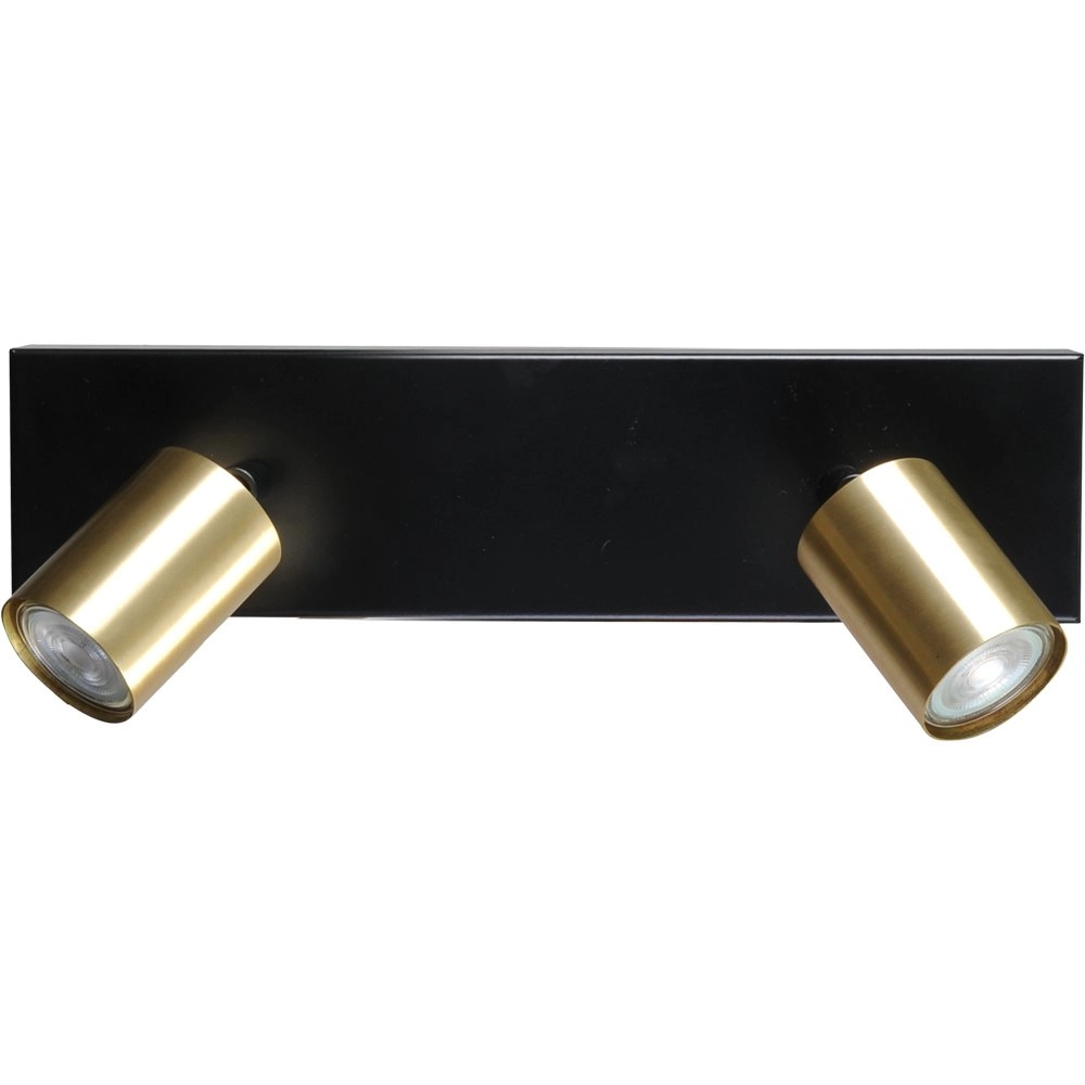 Deckenleuchte schwarz Bounce mit 2 Goldflecken