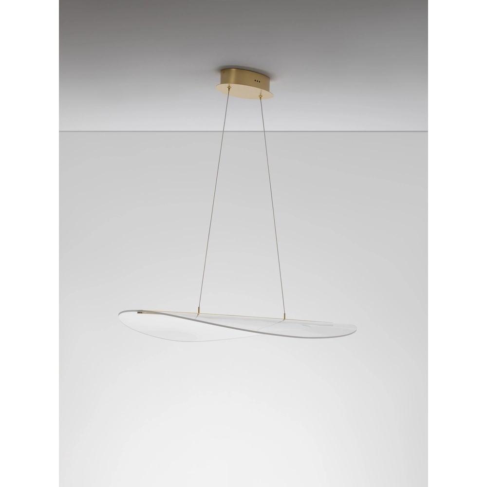 Pendelleuchte Agos gold mit Kunststoff breit Lyora 5212017439413