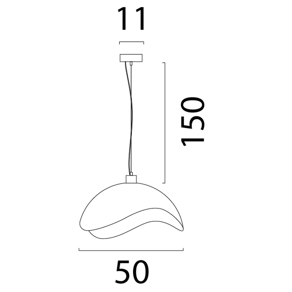 Design-Pendellampe Volta Ø50cm – wellig – schwarz Masterlight 8718121193908