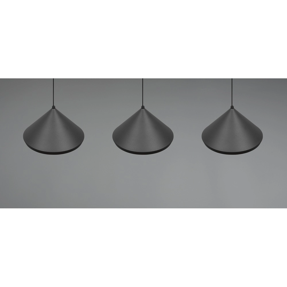 3-flammige Pendelleuchte Laguna schwarz Trio 4017807667646