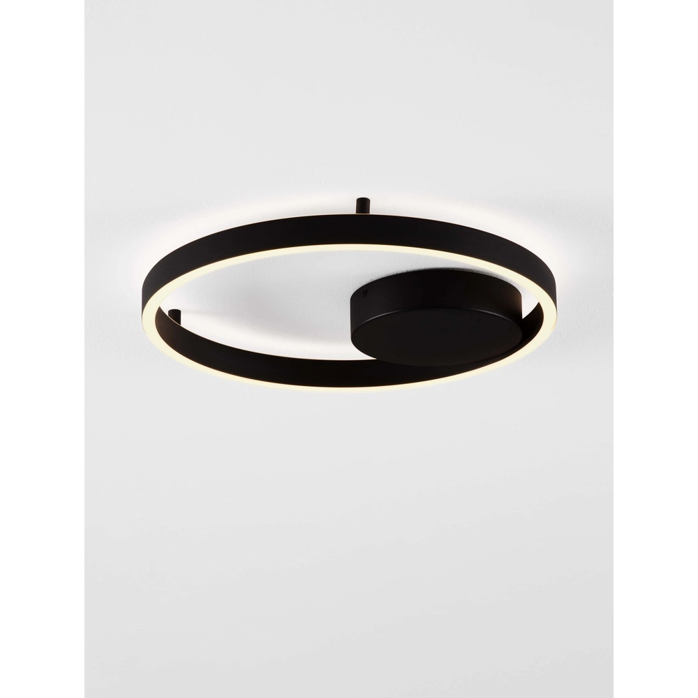 Deckenlampe Hedra rund Ø 40cm schwarz
