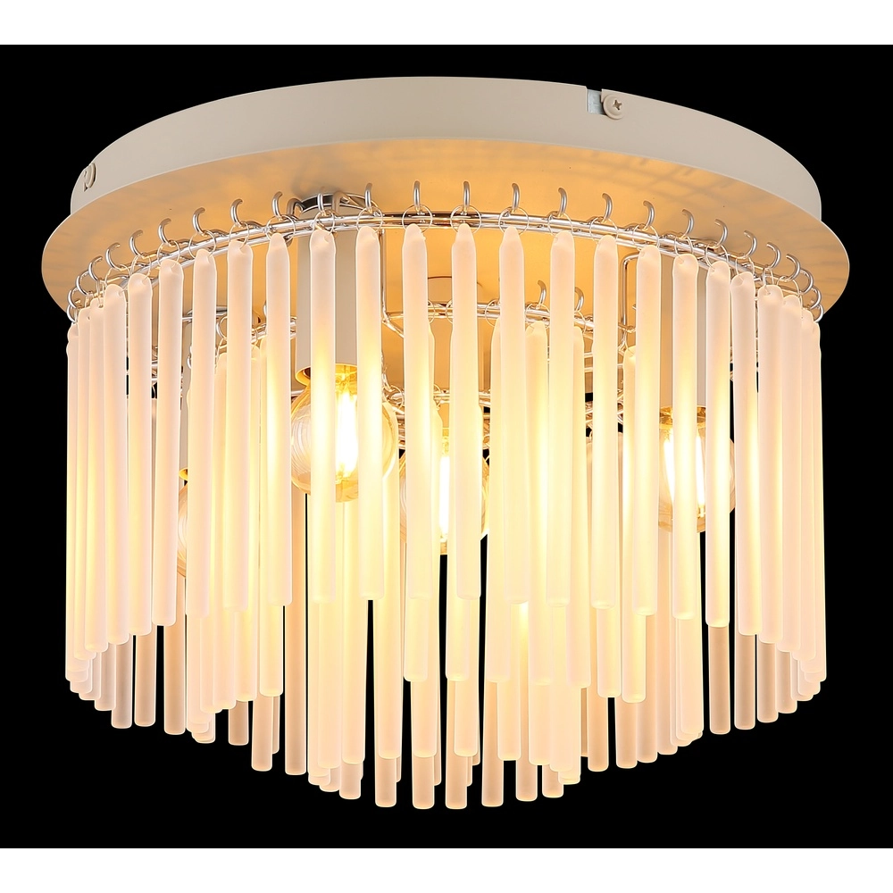 Deckenlampe Gorley sandbraun mit Glas Ø 32cm Globo 9007371575718