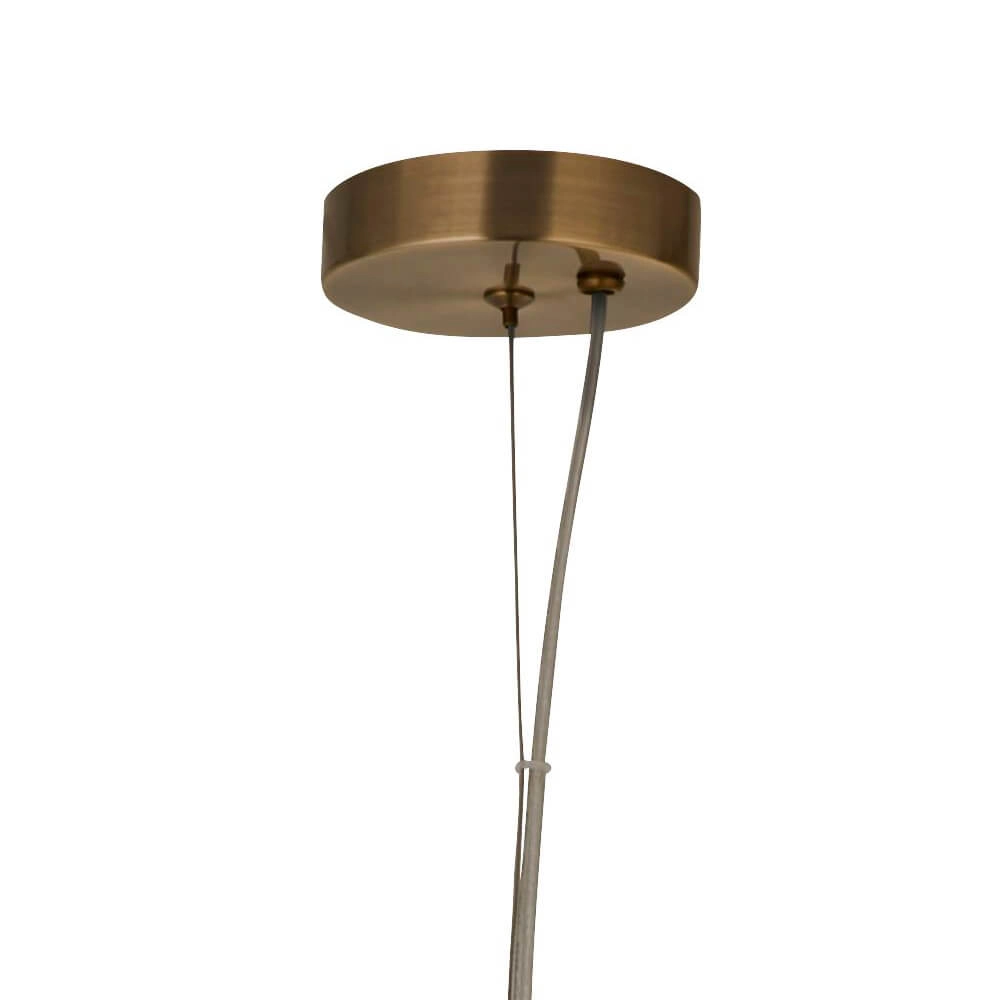 Glaspendelleuchte Balls Ø 25 cm messing mit Bernsteinglas Searchlight 5053423096650