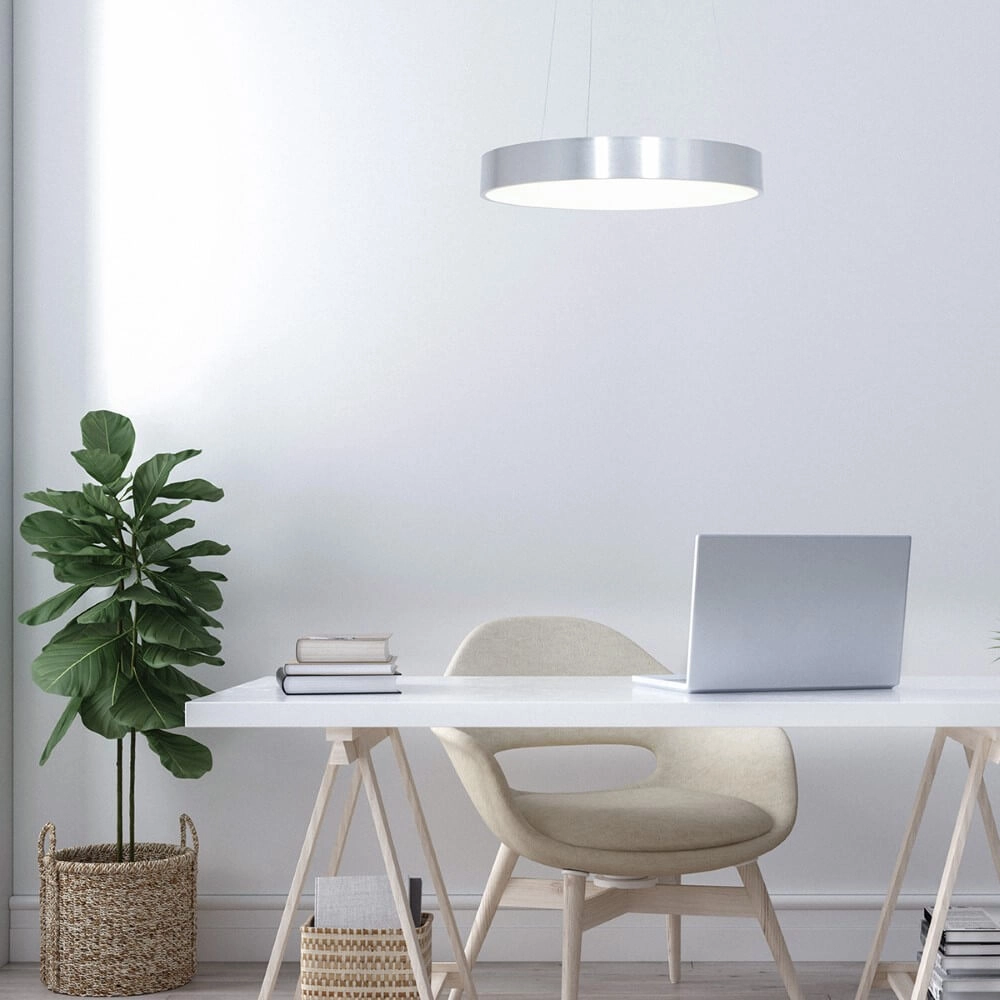 LED-Hängelampe Ringlede Ø 48cm Metallgrau Steinhauer 8712746135213