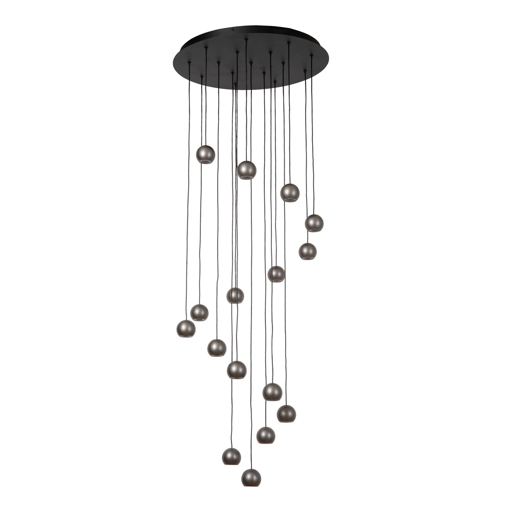Design vide Pendellampe Montana 16-hellgrau Premium by Lucide 5411212680167