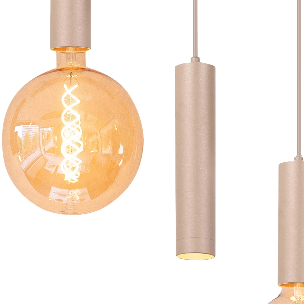 Design-Pendelleuchte Locarno 7-hell sandbraun Highlight 8718379051265